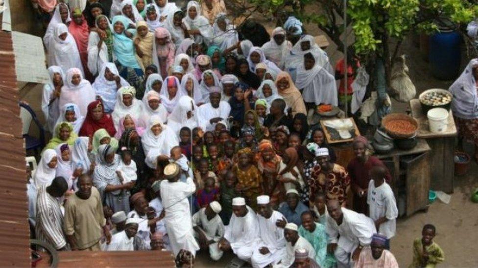 Mohammed Bello Abubakar of Bida and some of his wives