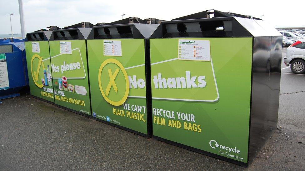 Guernsey bring bank - where recycling can be left