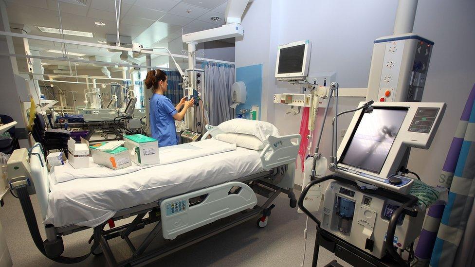 Staff prepare equipment in the Critical Care Unit of the new Queen Elizabeth super hospital