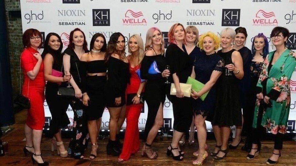 The staff of KH Hair salons in Leicester and Oadby