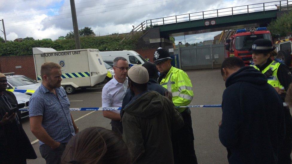 Boubakaray Sera, begs for news of his brother Bangaly Dukureh at Hawkeswood Recycling.