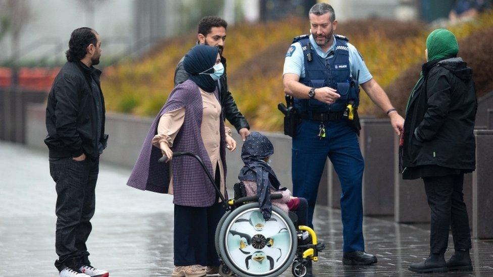 Relatives of victims arrive at Christchurch High Court, 24 August 2020