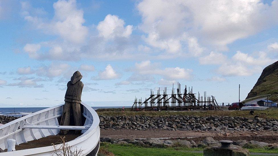 Frame of Skinningrove bonfire