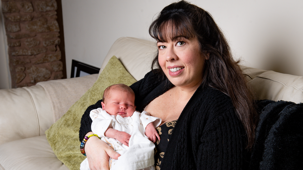 Rebecca Brown and her baby Ethel