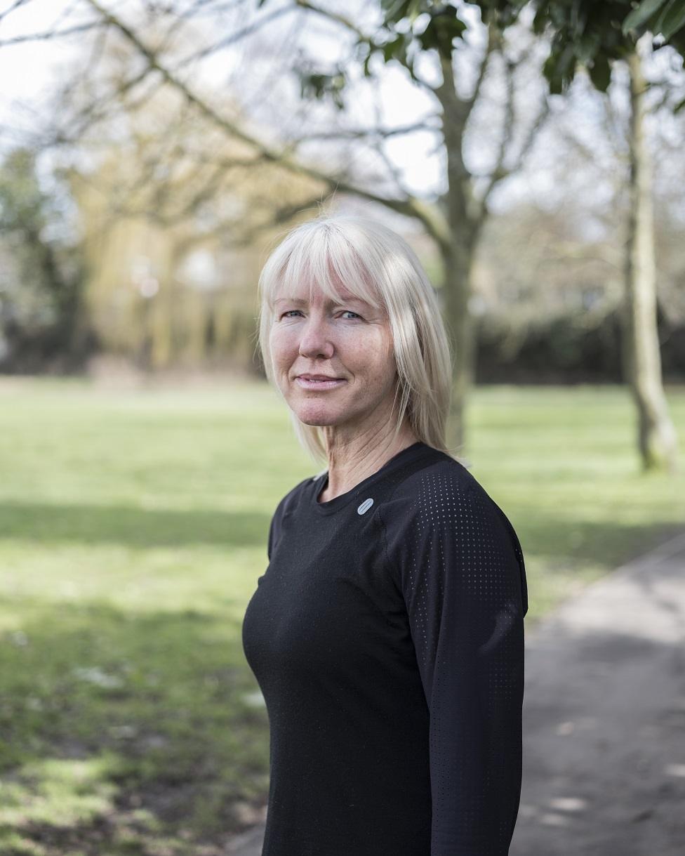 Karen Jones in a park