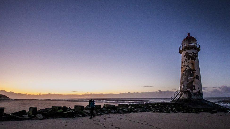 Point of Ayr Lighthouse on Talacre Beach