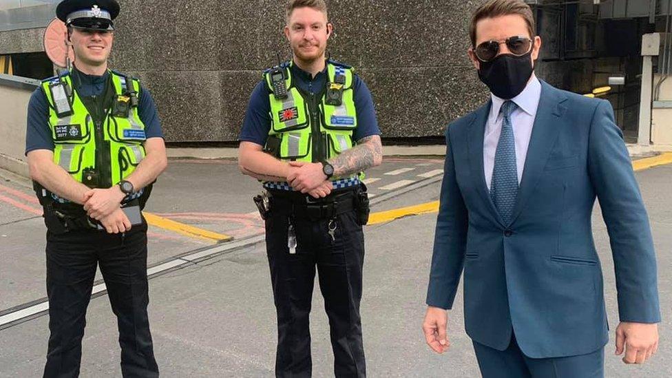 Tom Cruise meeting British Transport Police