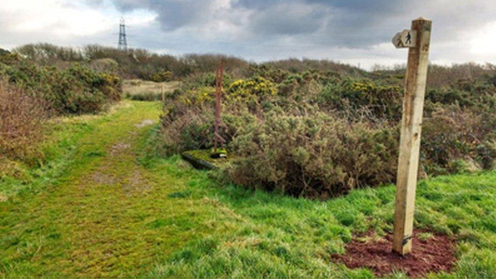 Reopened footpath