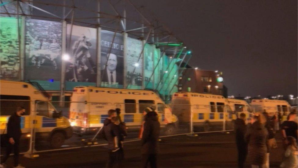 Police at Celtic Park