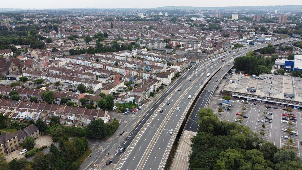 Aerial shot of Bristol