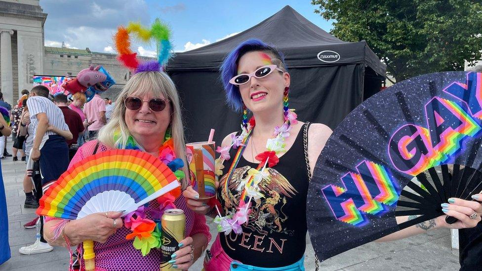 Sharon Hearn and Jade Gallagher say Southampton Pride is "really good"