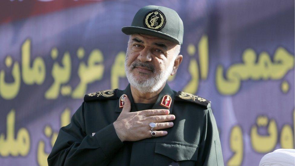 Brig Gen Hossein Salami, deputy head of Iran's Revolutionary Guards, attends a funeral ceremony in Ahvaz (24 September 2018)