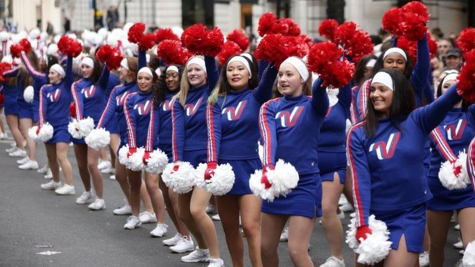 People take part in the London New Year"s Day Parade