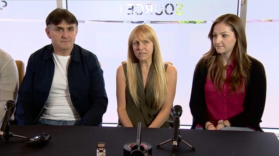 Stephanie Inglis's parents Alison and Robert spoke at the media conference with her sister Stacey