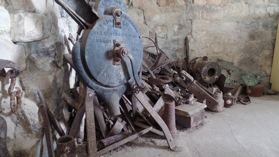 Some of the items uncovered during excavation works at the plantation