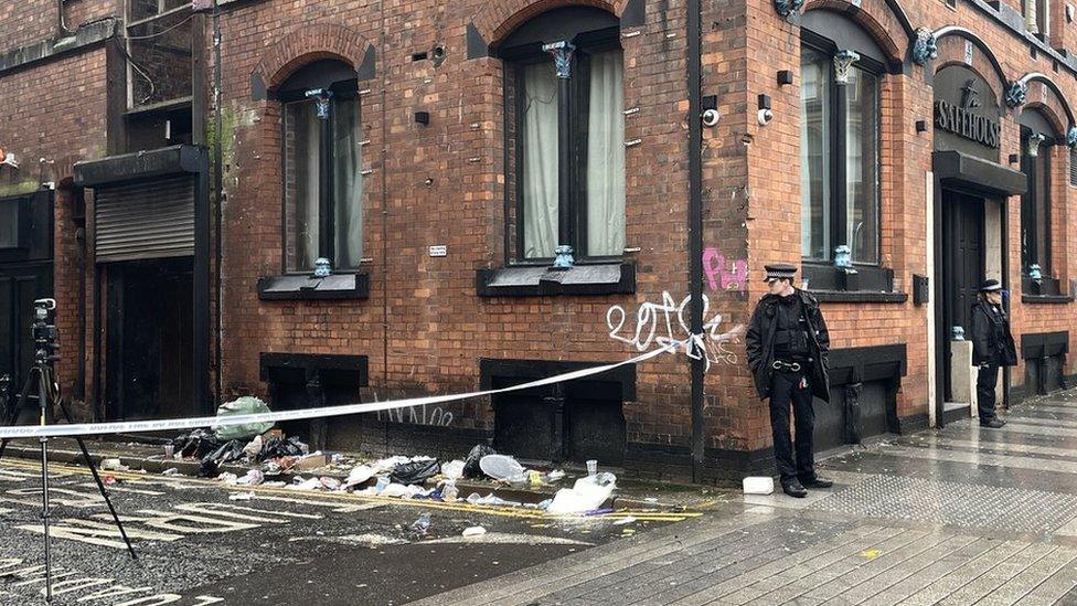 Police outside The Safehouse nightclub