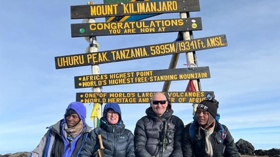 Ian Northcott and group on Mount Kilimanjaro