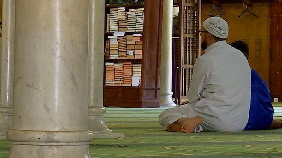 Interior of Grand Mosque in Paris