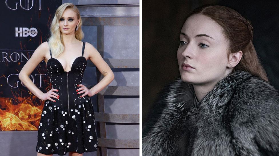 Sophie Turner and Sansa Stark