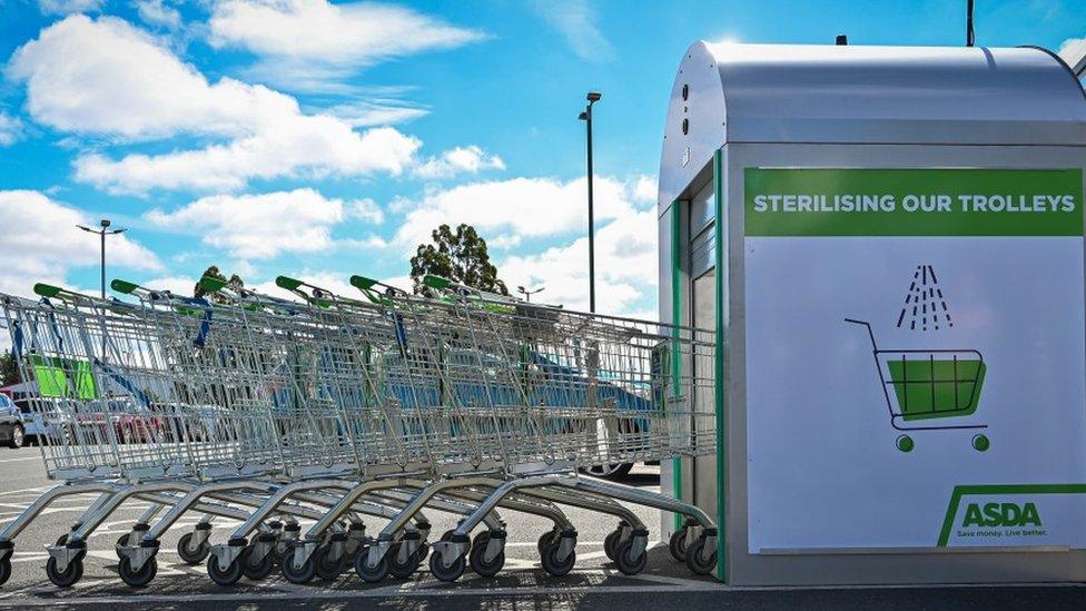 Trolley wash at Asda in Morley