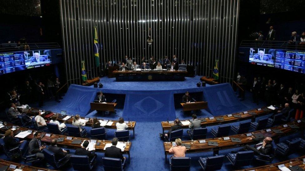 The Senate votes on whether suspended President Dilma Rousseff should stand trial for impeachment, in Brasilia, Brazil, August 9