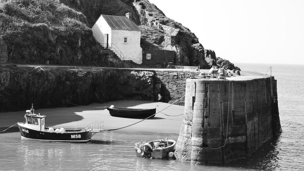 The quaint beauty of Porthgain harbour in Pembrokeshire is captured by Tony Dando