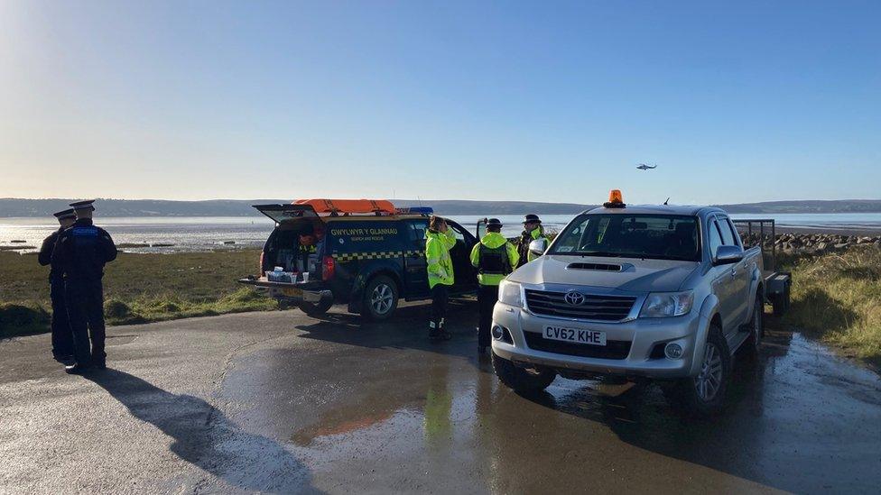 Search teams at Machynys