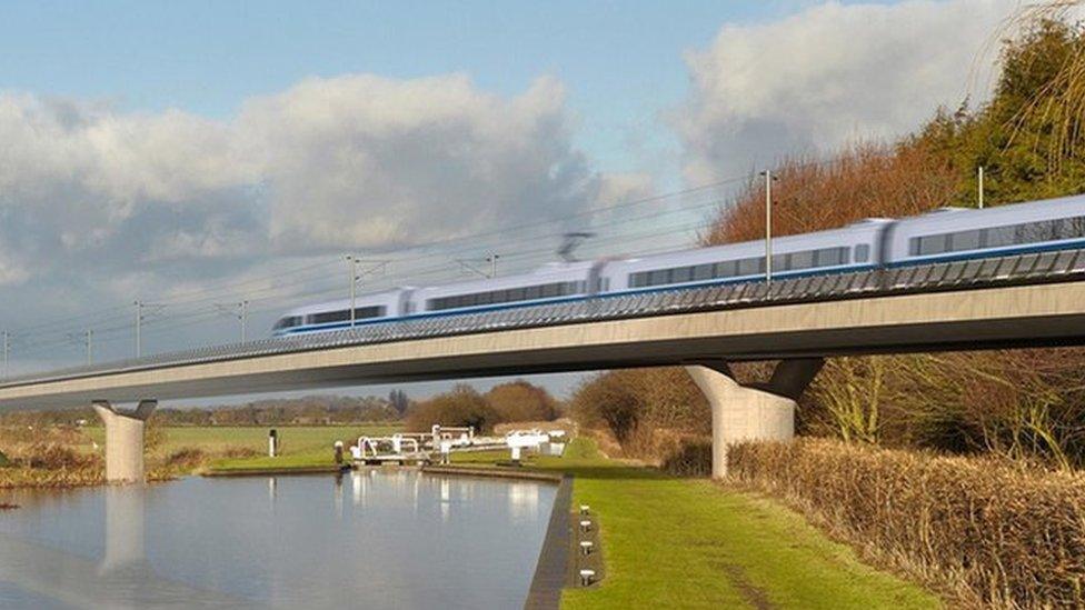 File image issued by HS2 of the Birmingham and Fazeley viaduct, part of the proposed route for the HS2 high speed rail scheme.