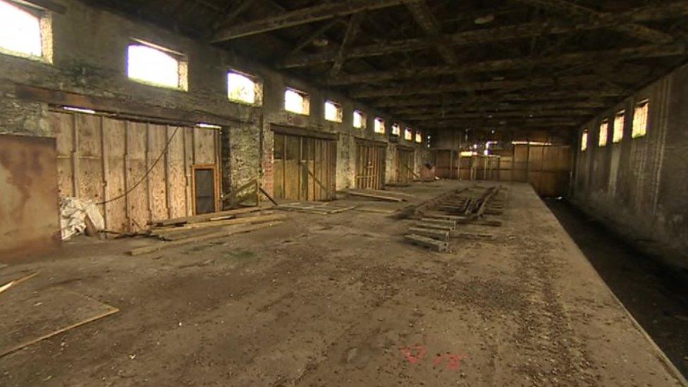 Inside the Railway Goods Shed in Llanelli