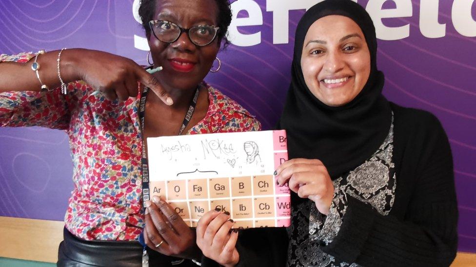 Paulette Edwards with Ayesha Rehman at BBC Radio Sheffield