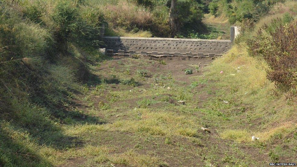 An under-construction dam in Maharashtra