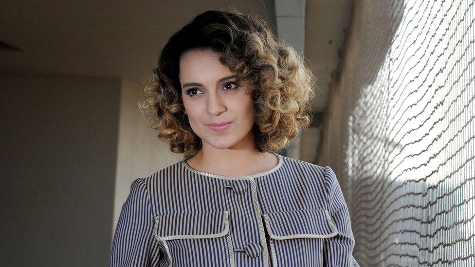 Indian Bollywood actress Kangana Ranaut poses during a promotional event for the forthcoming Hindi film 'Rangoon' in Mumbai on January 24, 2017.