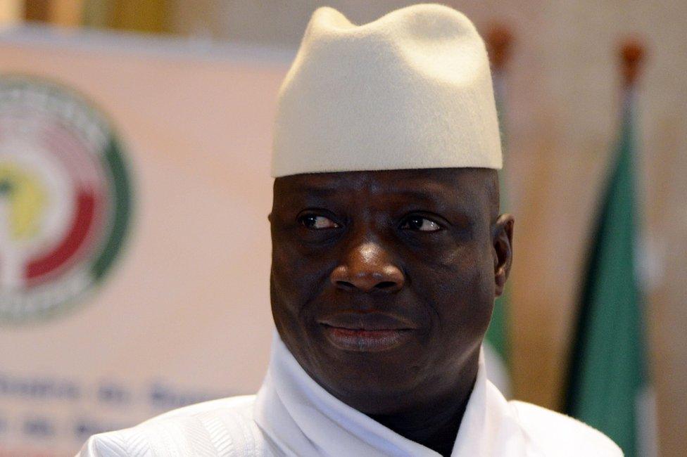 Gambian President Yahya Jammeh attending the 44th summit of the 15-nation west African bloc ECOWAS in 2014