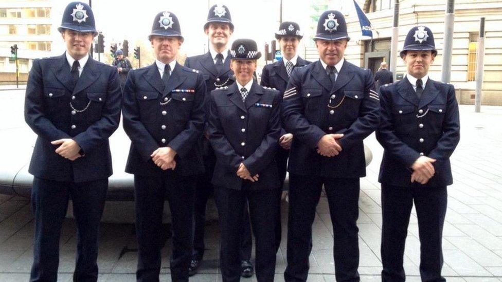 Sgt Matiu Ratana with colleagues