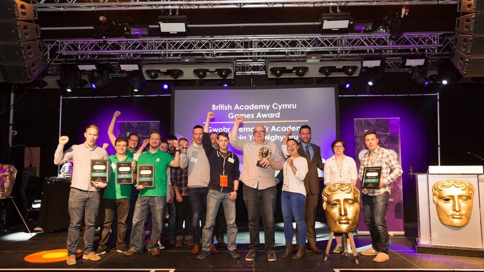 Winners at the Bafta Cyrmu games awards