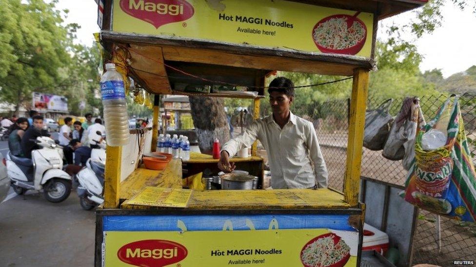 A vendor works at a roadside Maggi noodles eatery in Ahmedabad, India, in this June 4, 2015 file photo.