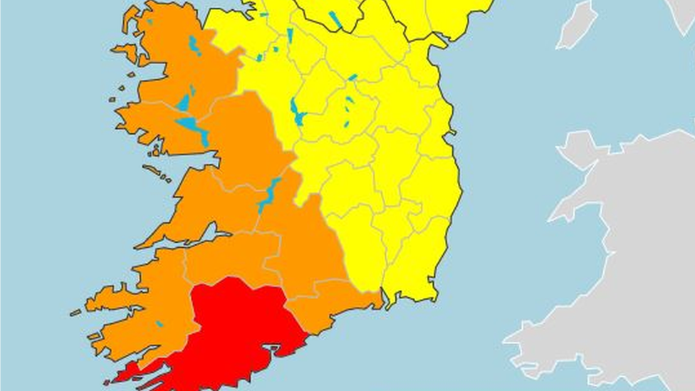 Map of west coast of Ireland