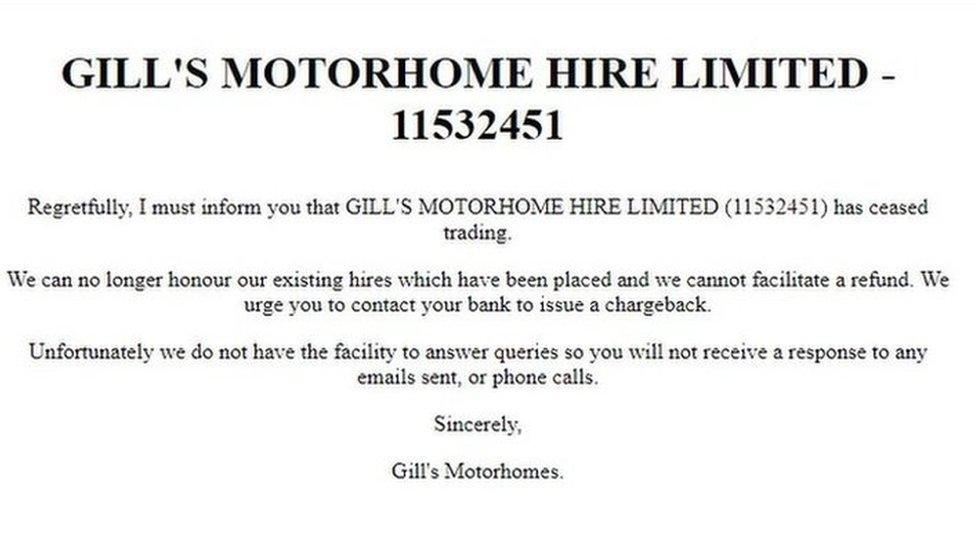 Screen grab from https://www.gillsmotorhomes.co.uk/