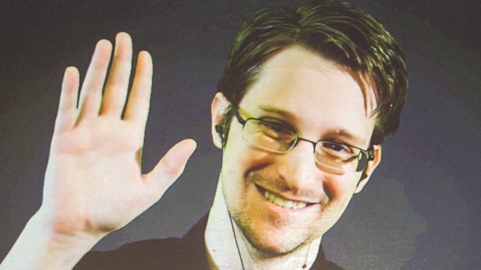 Edward Snowden on video link