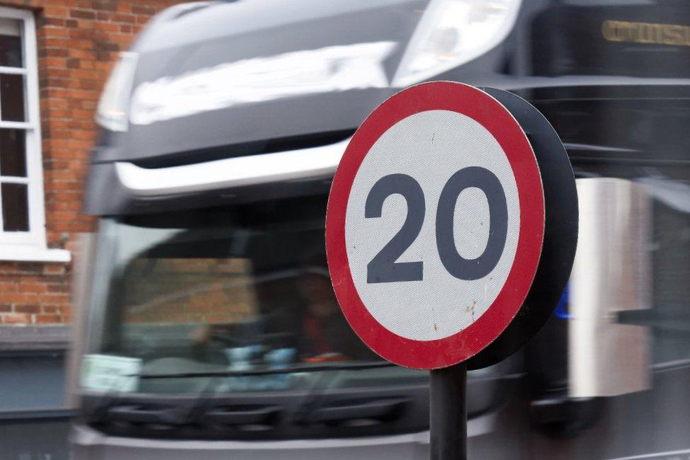 20mph sign outside Mr White's home