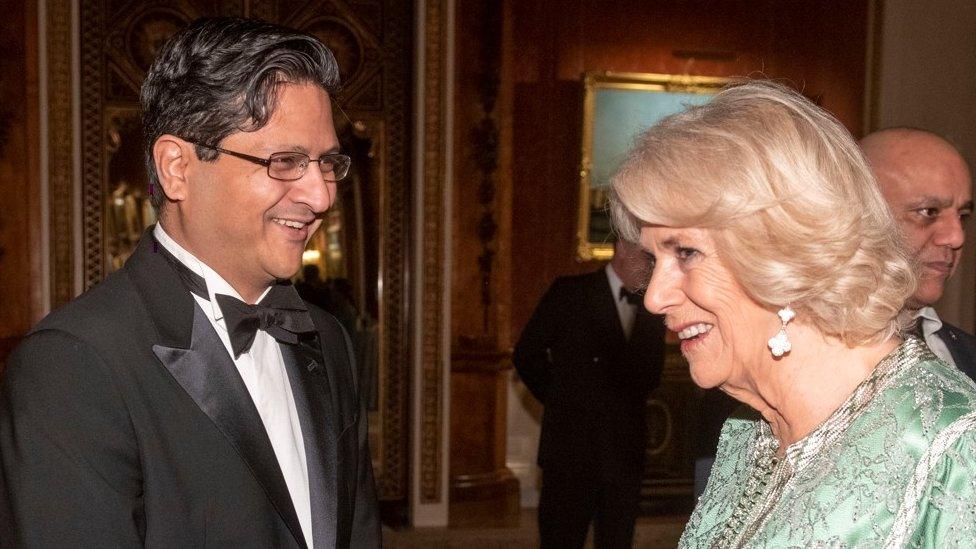 Shahzada Dawood with Queen Camilla