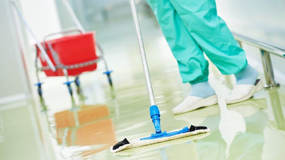 Cleaning in hospital