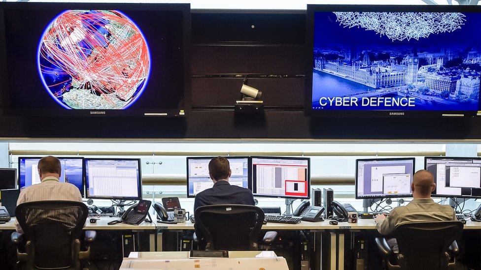 A view of the 24 hour Operations Room inside GCHQ