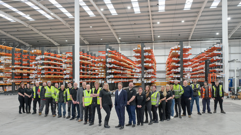 Staff at the new Metelec factory in Wolverhampton