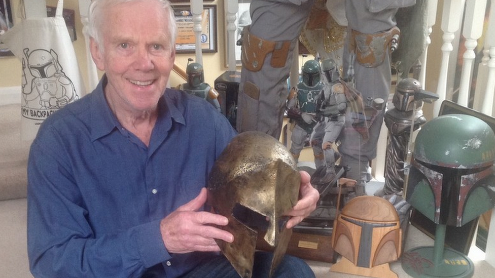 Jeremy Bulloch with some of his collection