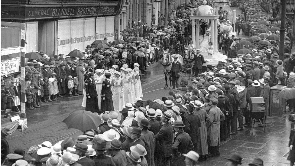 Peace day procession