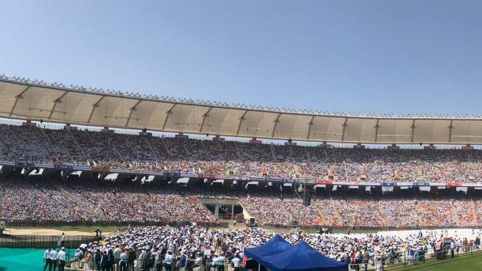 A visual of the Motera stadium