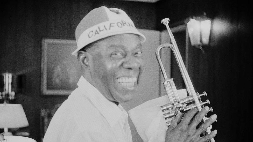 Louis Armstrong smiling