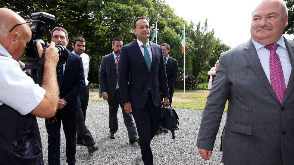 An Taoiseach Leo Varadkar arriving at Derrynane House, Kerry, for a government cabinet meeting