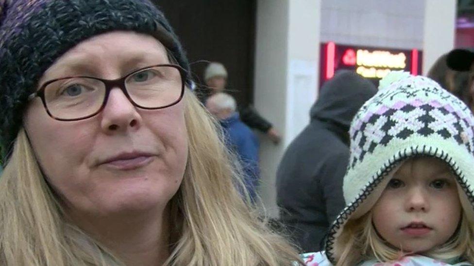 Michelle Dawson, left, and her daughter, right